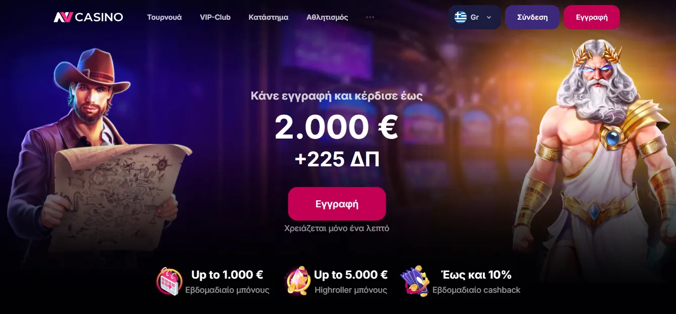 Βασικά χαρακτηριστικά του NVCasino Online