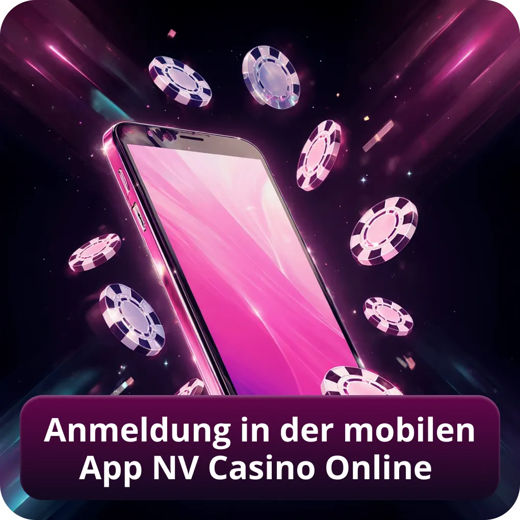 Anmeldung in der mobilen App NV Casino Online